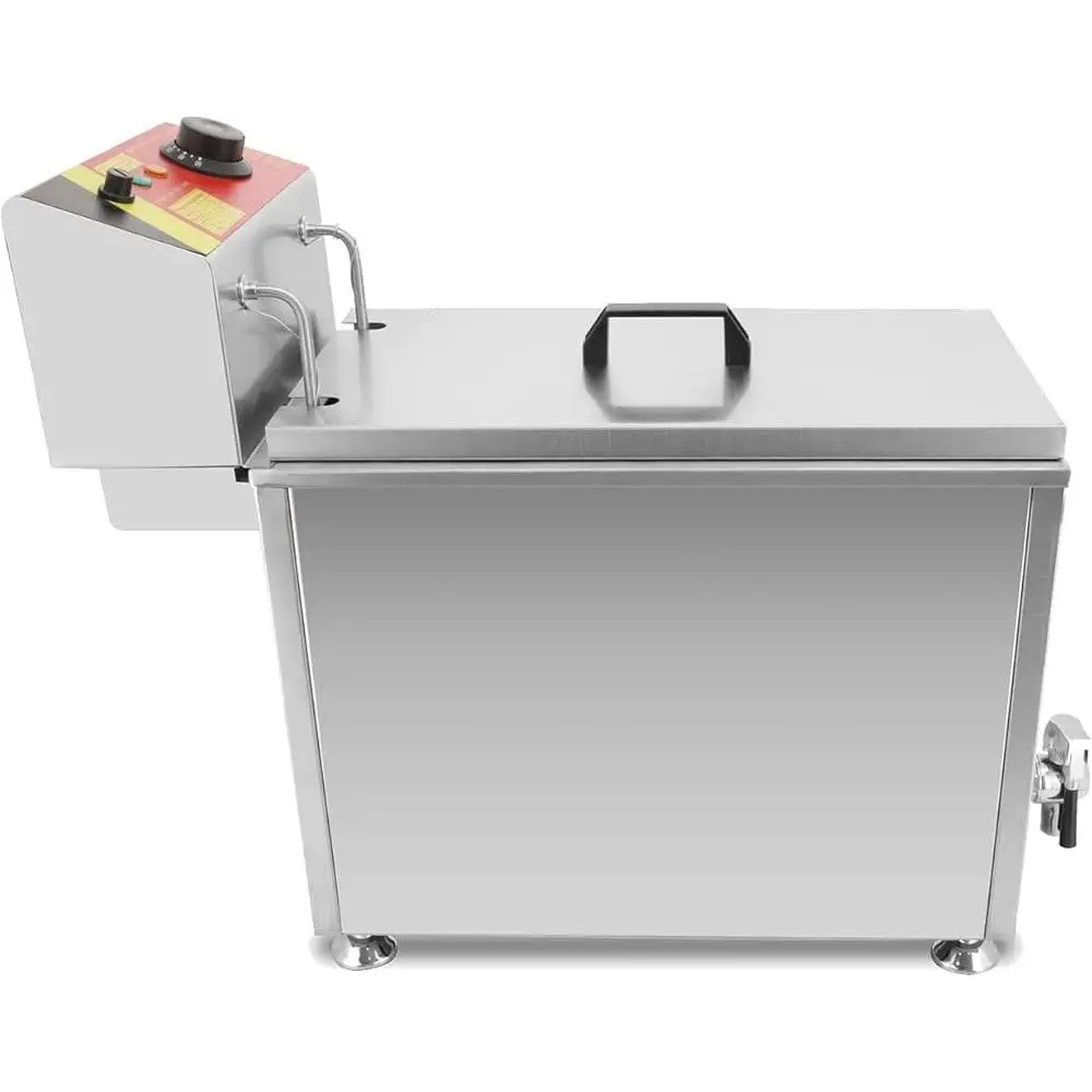 Commercial 24L Electric Deep Fryer Cheese Corn Dogs Waffle Sticks with 12 Hooks Stainless Steel Cooking Machine