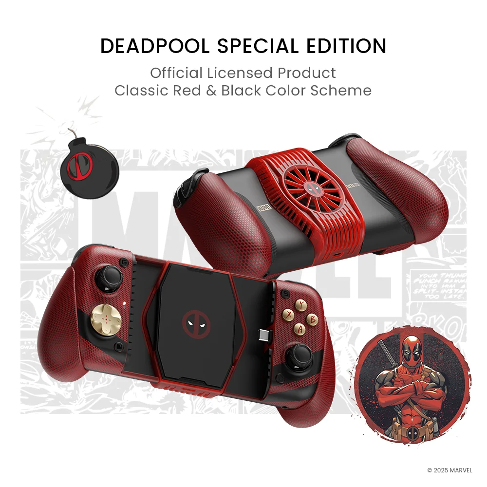 Deadpool Gamesir X3 Pro Gamepad Limited Marvel Edition وحدة تحكم ألعاب الهاتف المحمول Android Phone Type C Hall Effect Joysticks