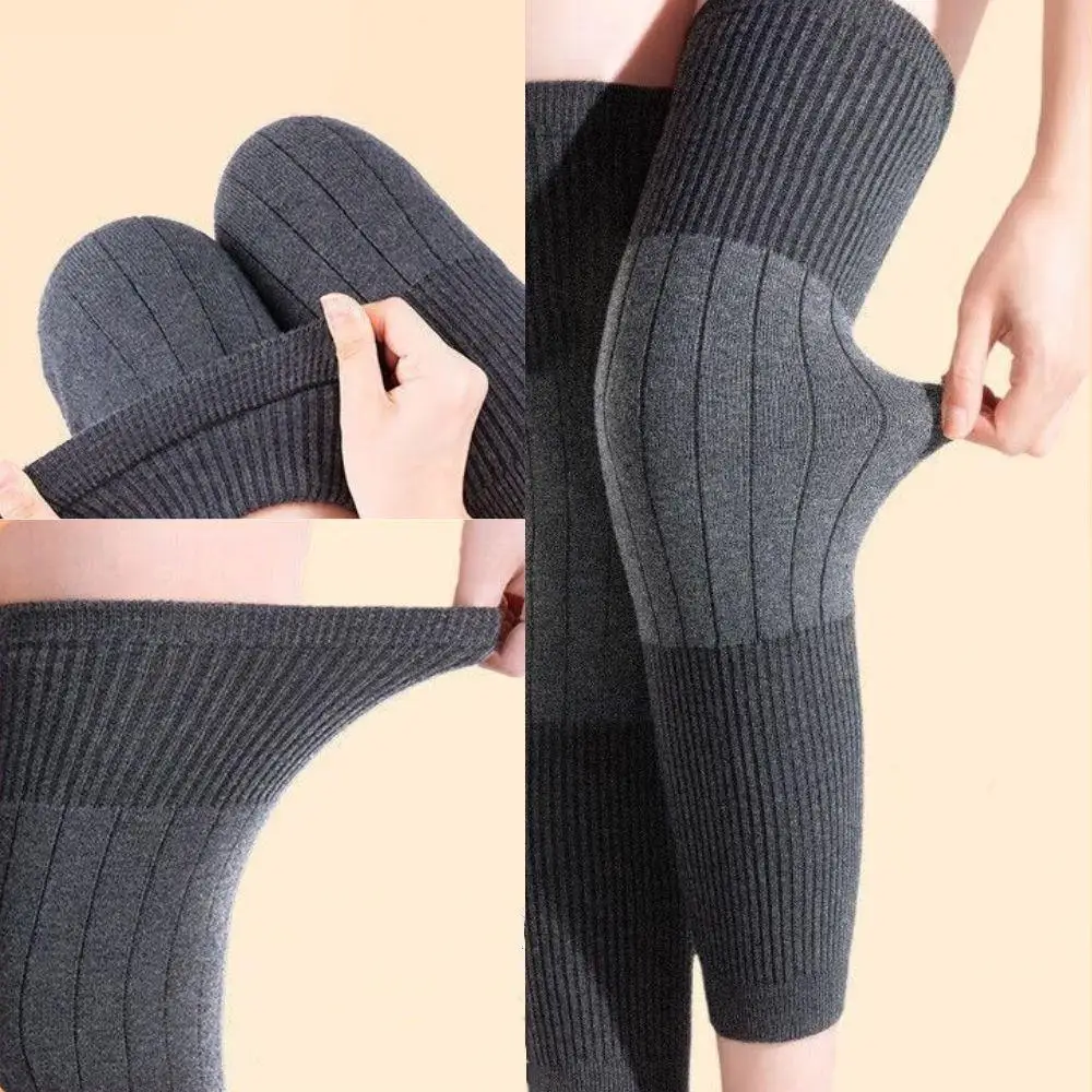 Nuevas rodilleras de lana de Cachemira para mujeres y hombres, rodillera para artritis de pierna fría, protector de piernas para deportes al aire libre de invierno, calentadores de piernas a prueba de frío