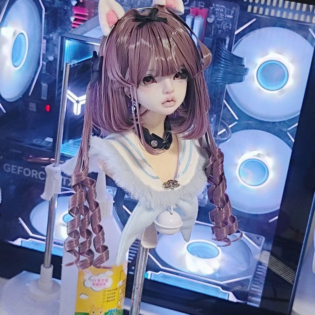 

Hair for doll fashion curly wig doll accessories, 1/3 1/4 BJD doll bangs false hair free shipping