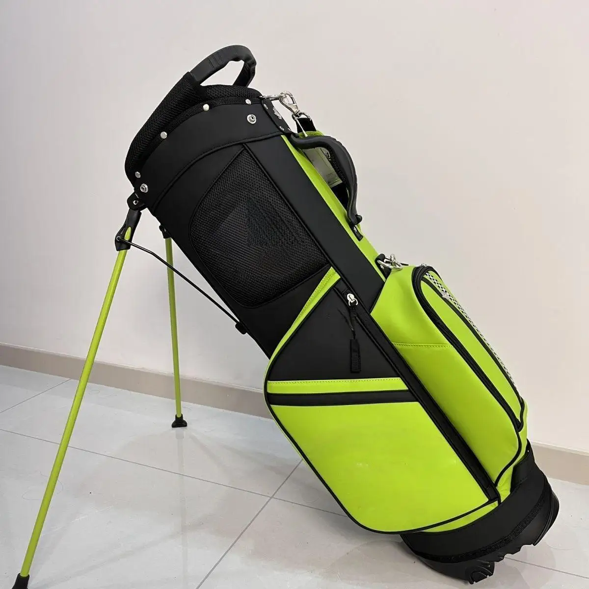 Multifunction Golf Stand Bag High Quality Fashion Outdoor Sports Bag Large Capacity Women Men Portable Bracket Bag,Green,White