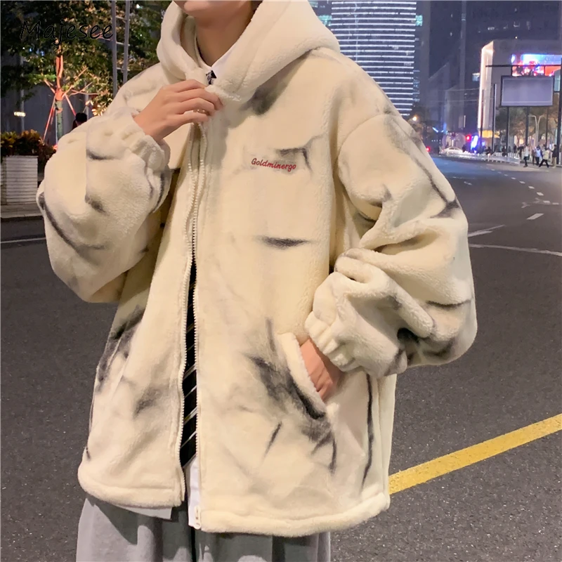 Hooded Parkas Men Winter Warm Windproof Contrast Color Personality Korean Style Handsome Loose Comfortable Trendy Streetwear