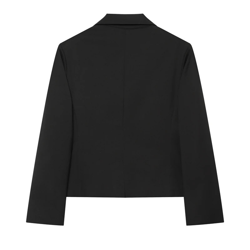 Guobioziy 2026 Fall Epaulet Short Jacket  Minimalist Office  Practical Style Slim Silhouette Office Lady Business Meeting Wear