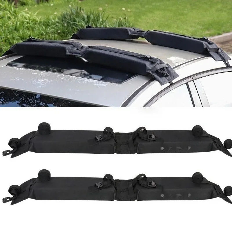 Roof rack upholstered collapsible roof rack crossbar