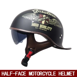 Retro pół kask 3C certyfikat męski i damski motocykl lokomotywa elektryczna lato cross-country ABS retro motocykl on