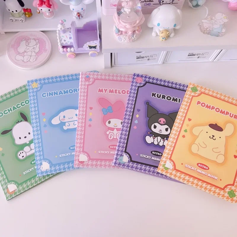 Sanrio Hello Kitty Post It Note Set Kuromi My Melody Pochacco Cinnamoroll Anime Figures Cute Creative Stationery Christmas Gifts