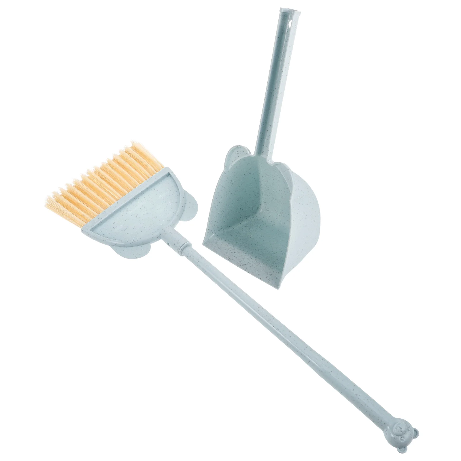

Mini Broom Dustpan Set Kids Toys Firm Plastic Lightweight Bright Colors Compact Storage Toddler Cleaning