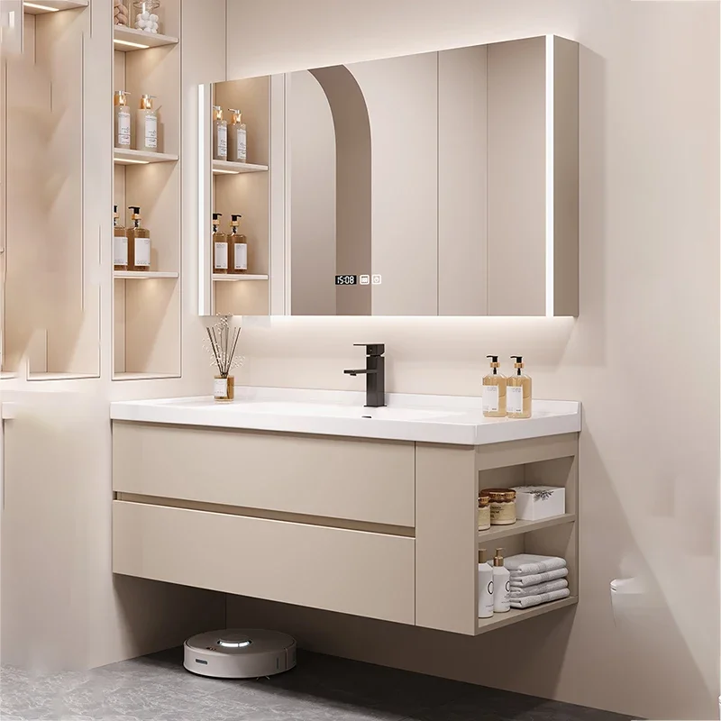 Sink Base Cabinet Bathroom Column Storage Floor Closed Toilet Narrow White Shelf Corner Sinks Kitchen Double Towel Washbasin Mdf