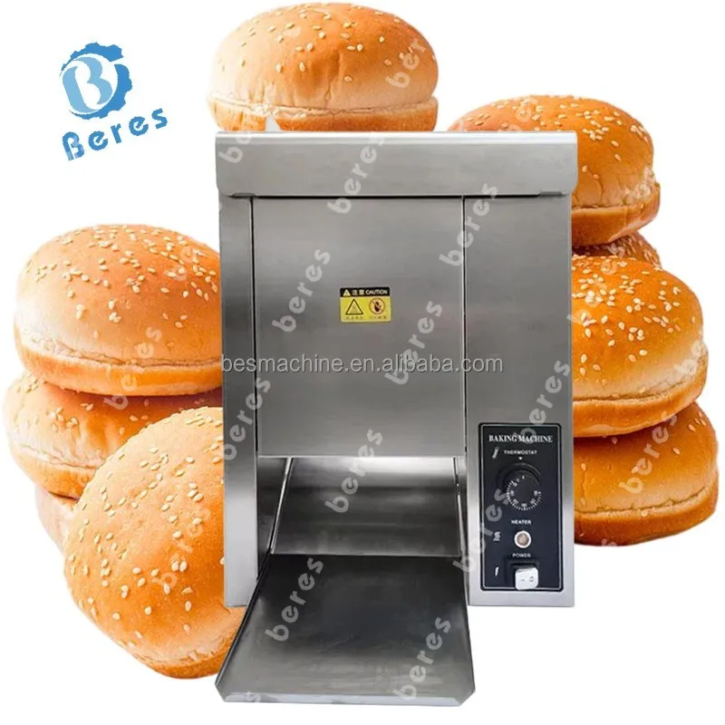 

3cm Widened Electric Commercial Hamburger Machine Grill Burger Baker for McDonald's with Adjustable Thermostat and Bakery Use