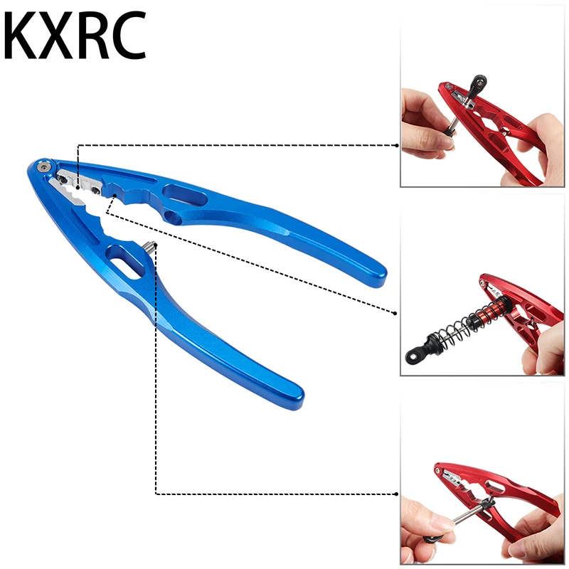 

Aluminum Alloy CNC Tool Pliers Shock Absorber Ball Head Pliers for 1/8 1/10 RC Crawler Car Traxxas TRX4 AXIAL SCX10 RC4WD Part