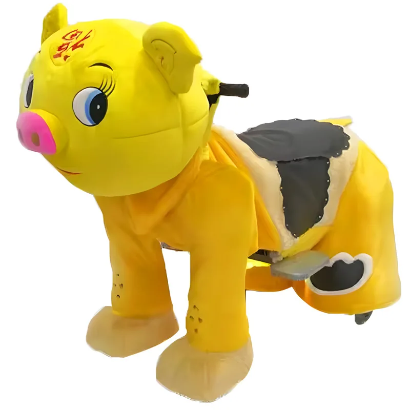 Square children's plush battery toy amusement car night market stall amusement equipment