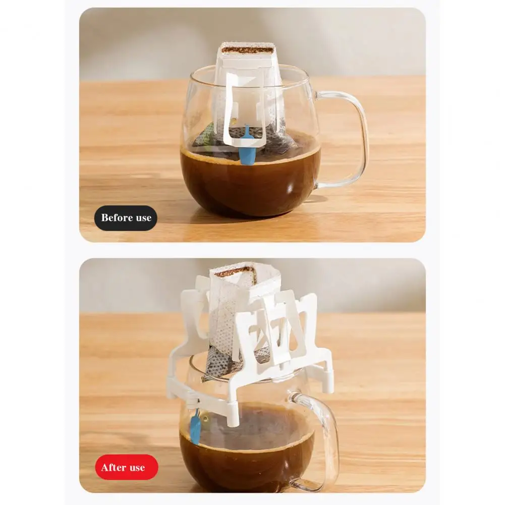 Coffee Filter Paper Holder Reusable Coffee Filter Stand Portable Coffee Drip Bag Holder Stand Reusable Foldable Filter for Home