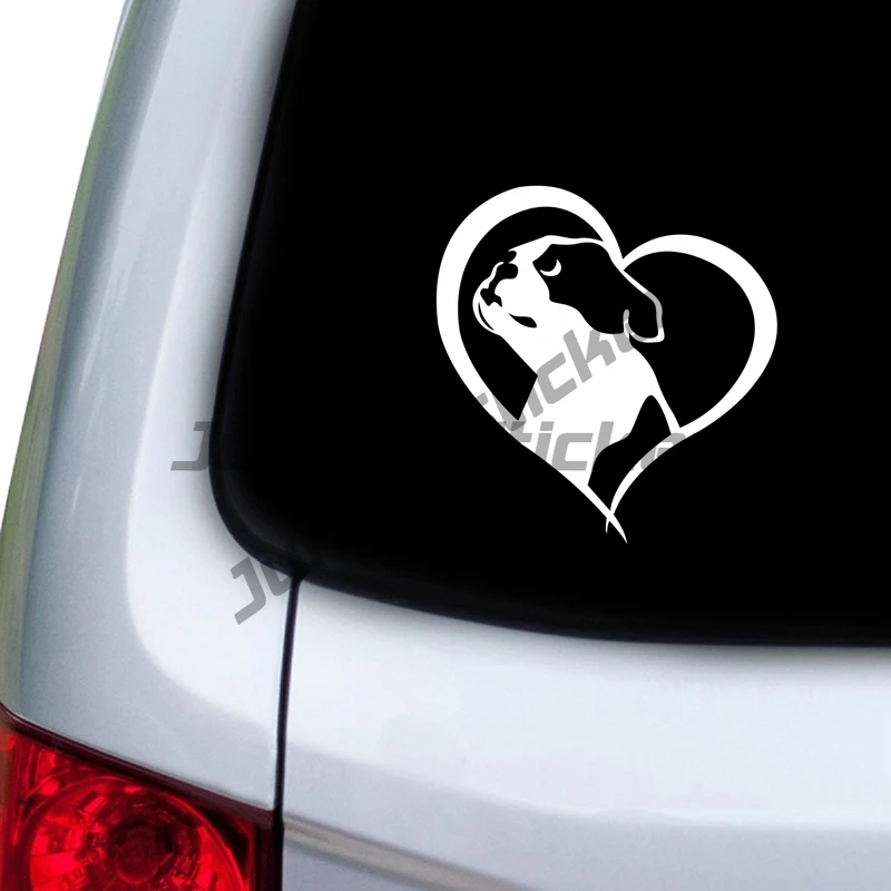 

Boston Terrier Love Vinyl Art Sticker Car Window Decor , Pet Dogs Laptop Funny Decals