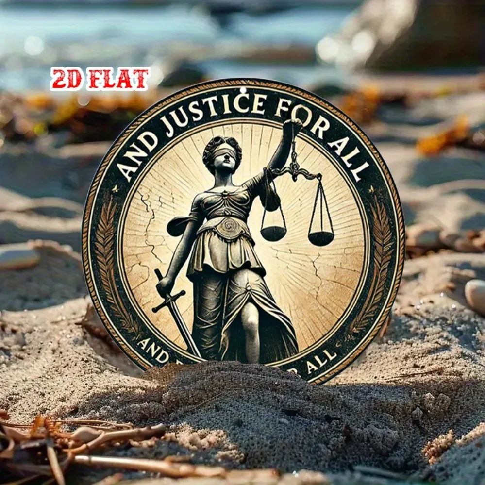 1 blind binding female judge symbol - Female judge and justice scale - Old style court, law firm, home, garage, coffee shop