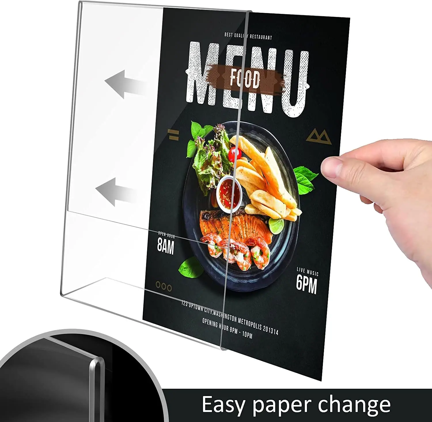 3 Pieces A4 210x297mm Slanted Back Clear Acrylic Sign Holder 8.5 X 11 Plastic Paper Picture Photo Frame Flyer Document Holder