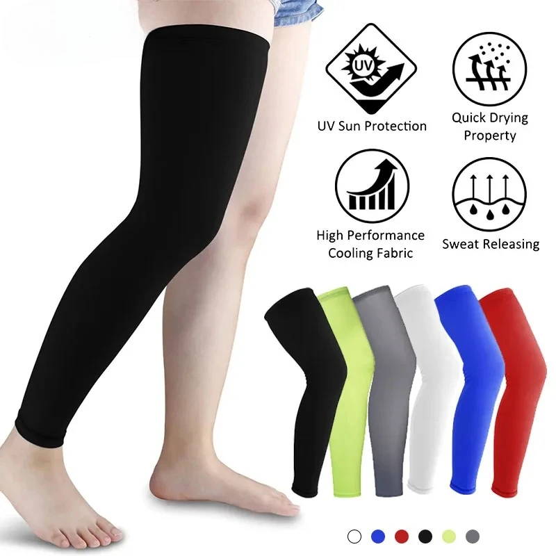 

1Pcs Compression Leg Warmers Basketball Football Cycling Socks Knee Calf Sleeves UV Sun Leg Warmers Men Women