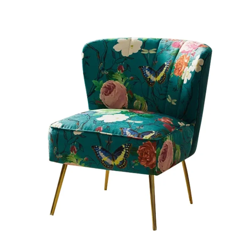 American sofa tiger chair fabric leisure chair comfortable printing single living room household small apartment sofa
