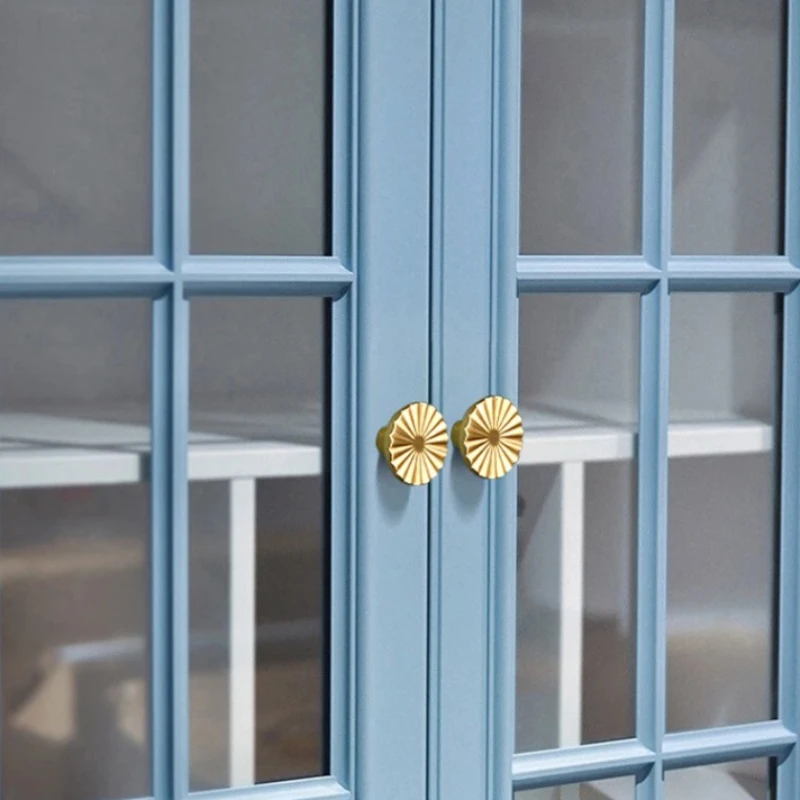 Schranktürknöpfe und -griffe für Möbel, Küchenschrank, Aufbewahrungsschrank, Schublade, Goldene Blumen-Schrankgriffe für Zuhause – Detail 3