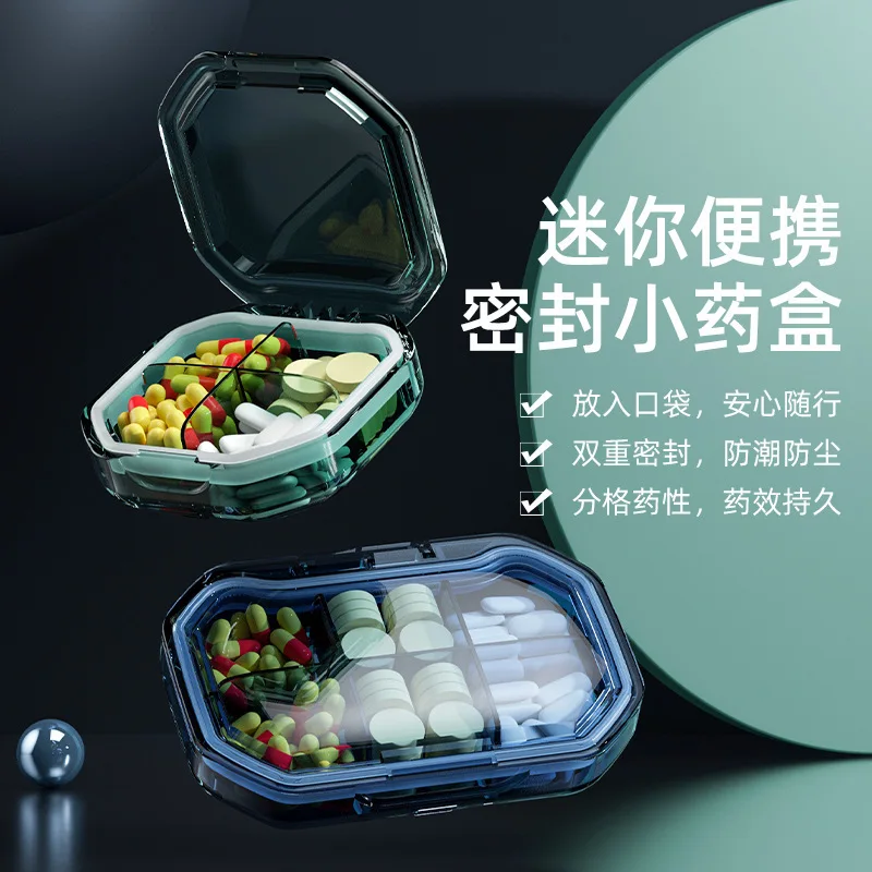 

Travel Pill Organizer Portable Daily Pills Organizer Moisture Proof Pill Case Small Pills Container Medicine Container