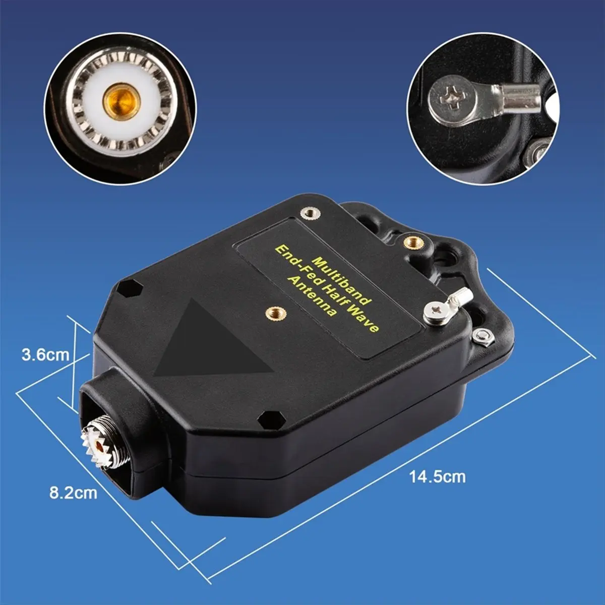 A86G NEW 150W HF End Fed Antenna 1-30MHz,1:64 Balun Shortwave Radio Half-Wave Antenna CW FM AM FT4 FT8 SSB 4 Band 8 Band
