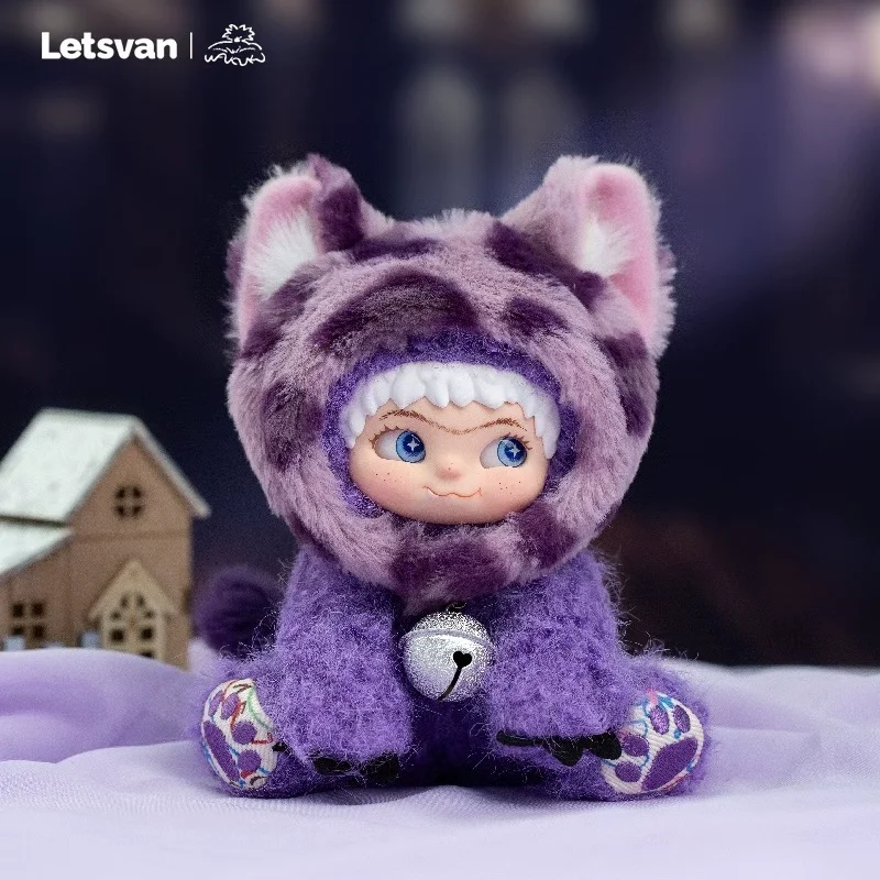 

Authentic WAKUKU Cool Leopard Plush Keychain Trendy Toy Doll Girls Birthday Gift Bag Pendant Fashion Blind Box Tag Collectible