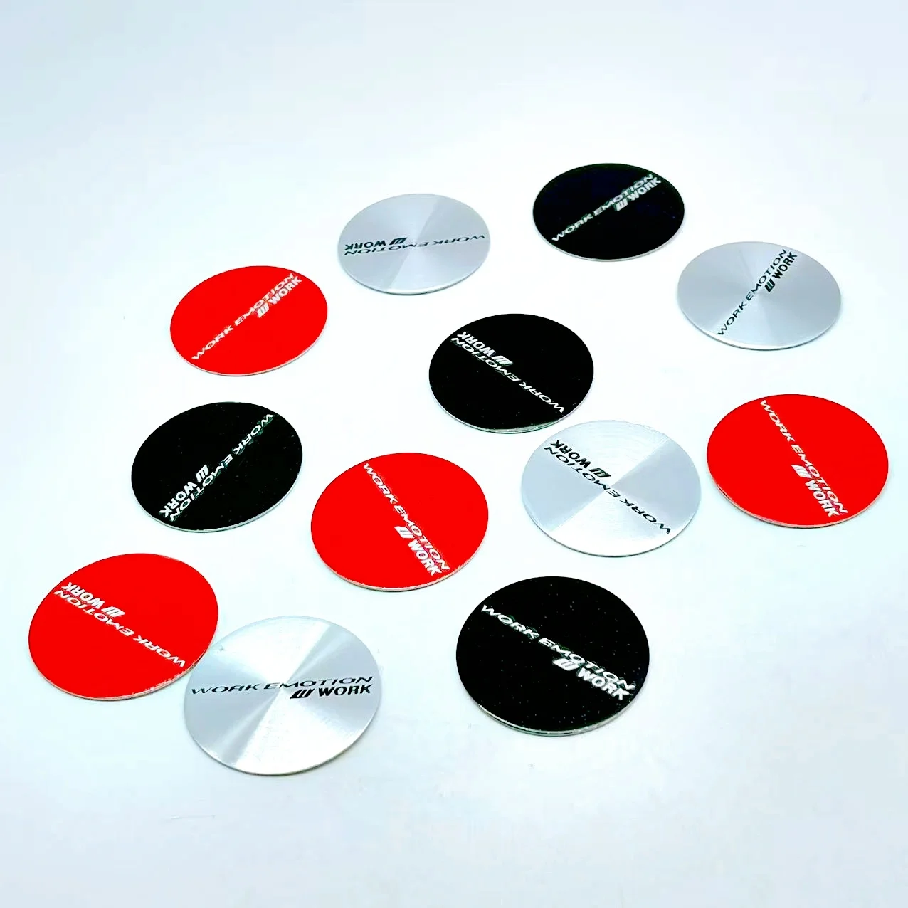 

4PCS/1Set 50MM Stickers WORK EMOTION Logo Center Rim Cap Car WORK Sticker Wheel Cover Hub Caps Emblem High Quality