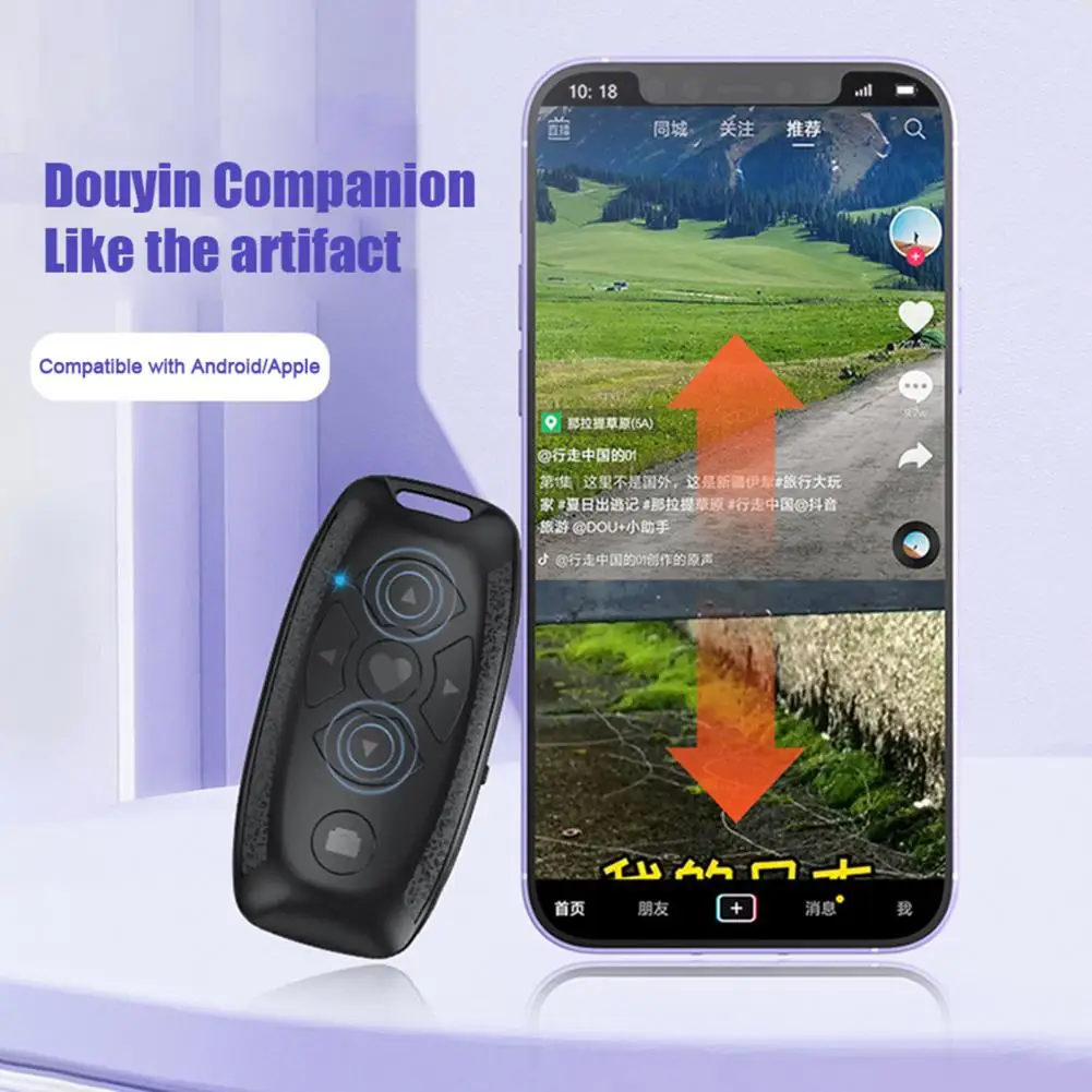 Universal Selfie Remote Control Quick Pairing Stable Transmission Rechargeable Battery Bluetooth-compatible Remote Control