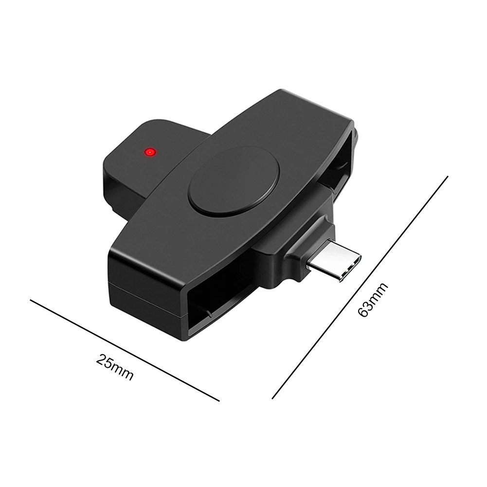 Type-C Smart Card Reader Portable CAC Smart Card Reader for bank card IC / ID EMV SD TF MMC Card Reader for Windows 7 8 10 Linux