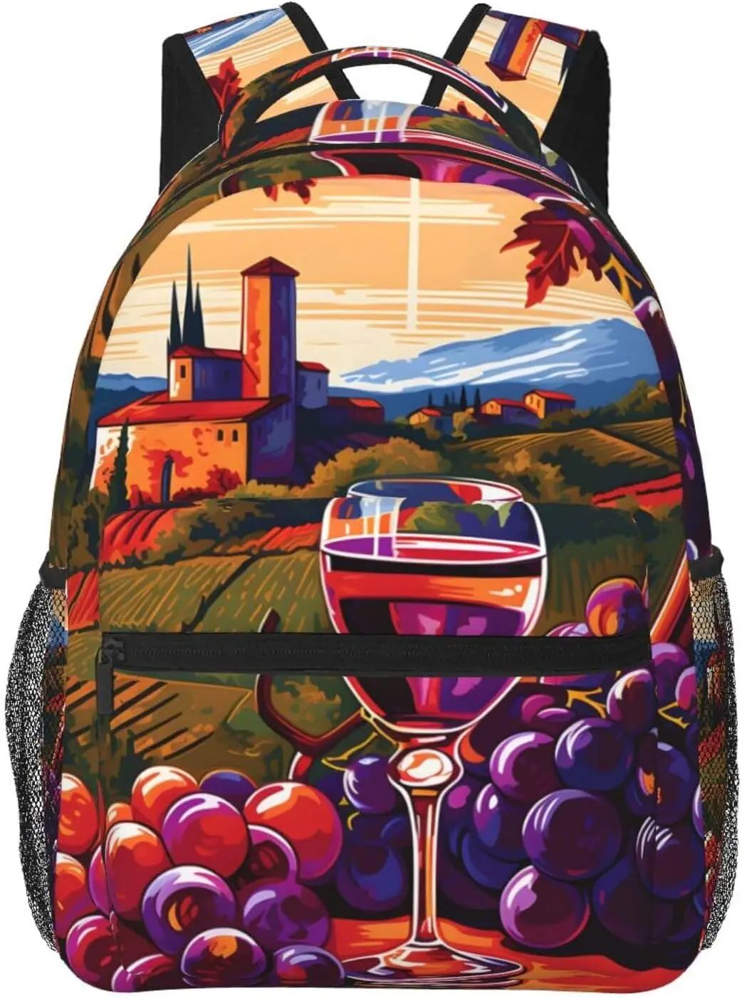 

Grapes Wine Estate Lightweight Laptop Backpack Lightweight Multipurpose Travel Casual Daypack Unisex College Backapcks for Men W