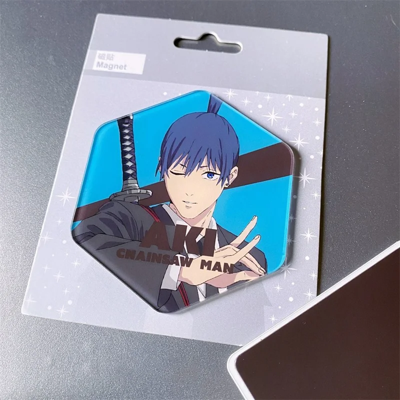 Anime Kettensäge Mann Denji Makima Power Hayakawa Aki Cosplay Prop Acryl Figur Modell Ornament Kühlschrank Magnet Zubehör