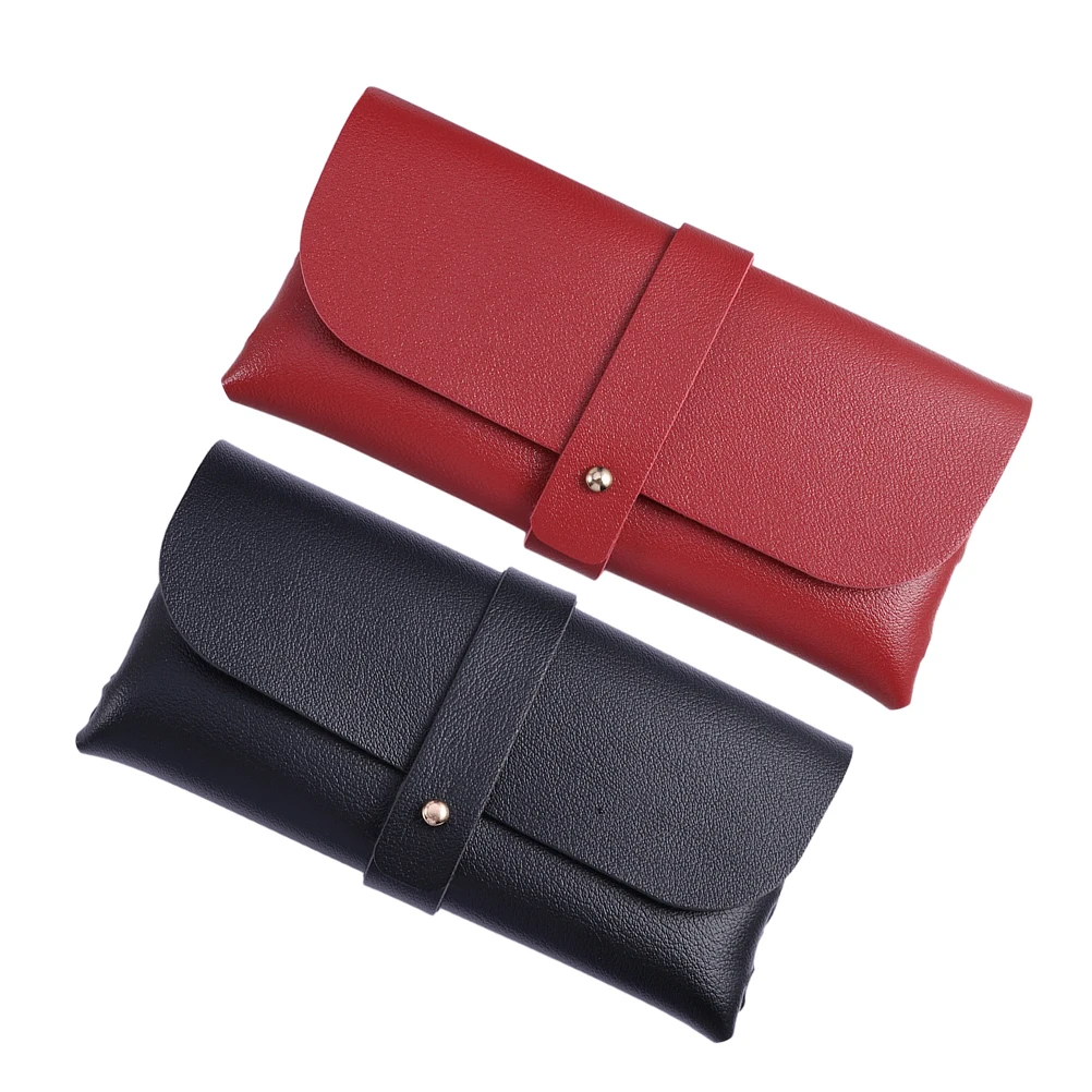 

2Pcs Glasses Case PVC Soft Eyeglass Cases Sunglasses Storage Bag Protective Pouch Compact Size Portable Lightweight