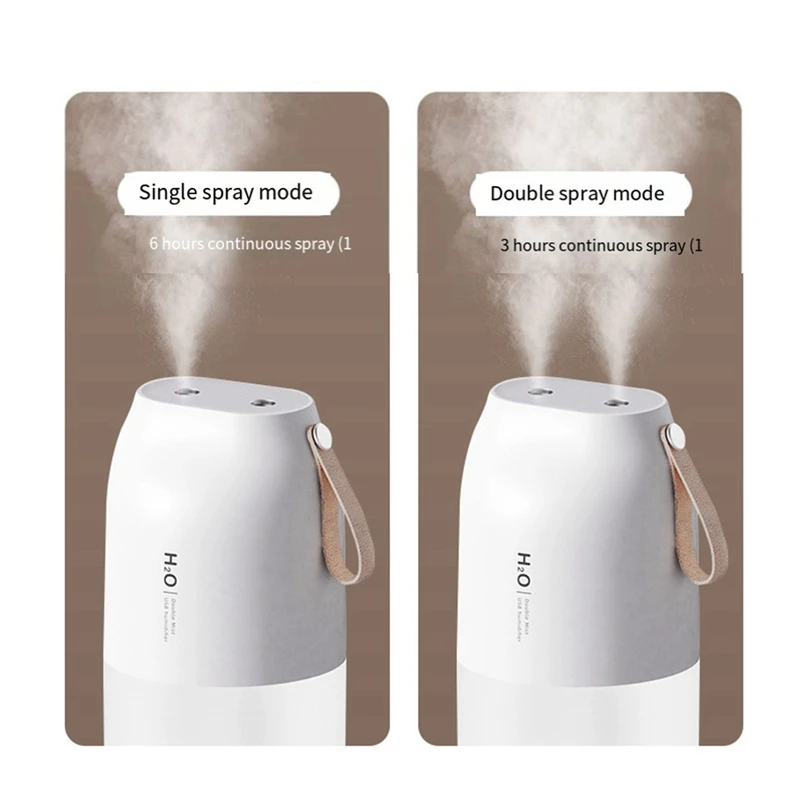 Diffusore dell'umidificatore dell'aria senza fili umidificatore ricaricabile del creatore della foschia del diffusore dell'olio essenziale del doppio ugello