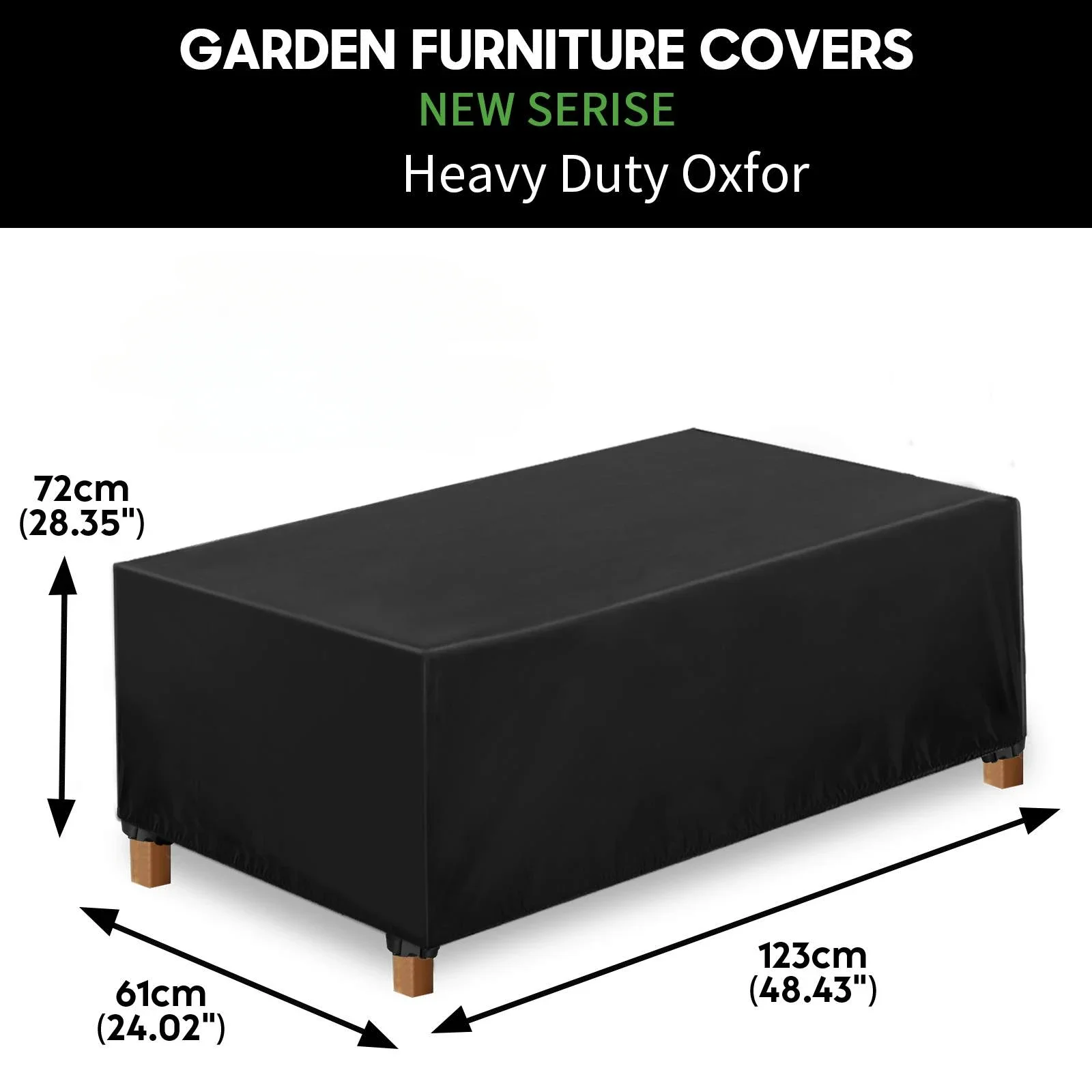 420D Oxford Waterproof Outdoor Patio Garden Furniture Covers Rain Snow Chair Covers PU Coating Anti-UV Table Chair Dust Proof