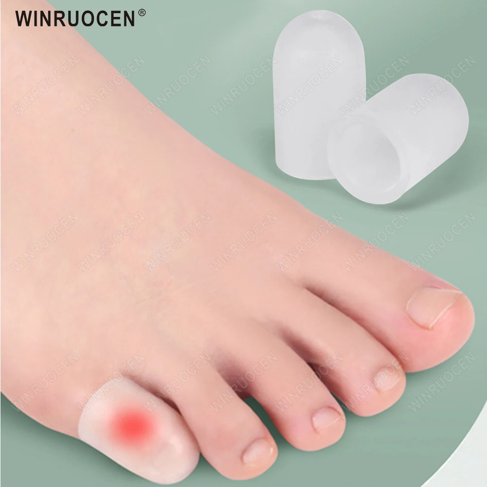 

Soft Silicone Sleeve Gel Toe Separators Cap Cover Protector Toe Correct For Corn Blisters Bunion Pain Relief Massager Tool