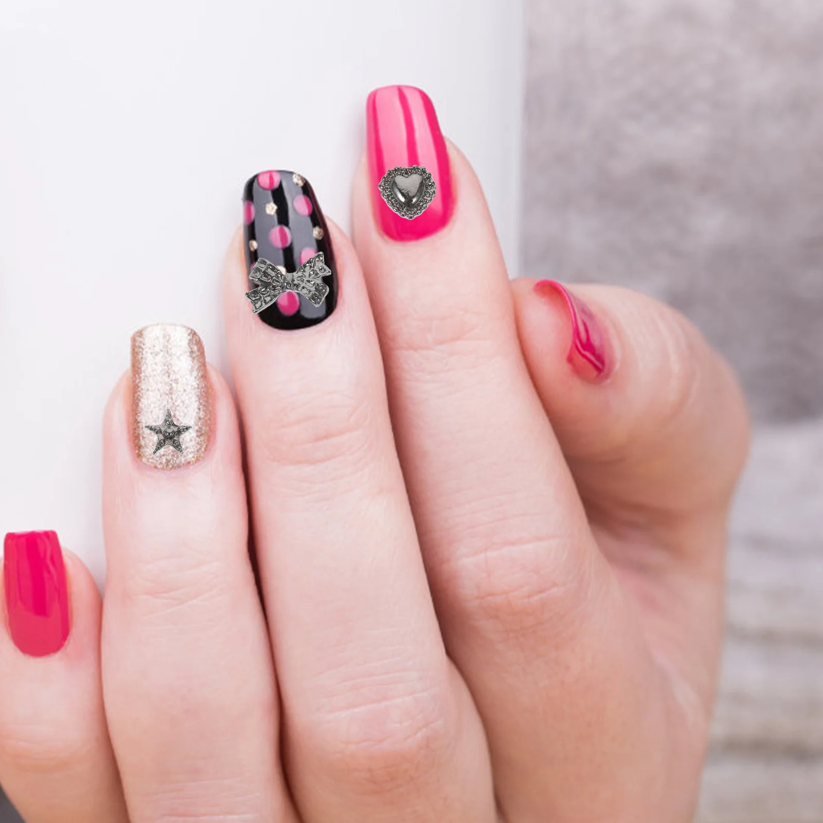 

30 шт. изысканные украшения для ногтей из сплава с плоской задней частью DIY маникюрные аксессуары для потрясающего дизайна ногтей для домашнего профессионального использования