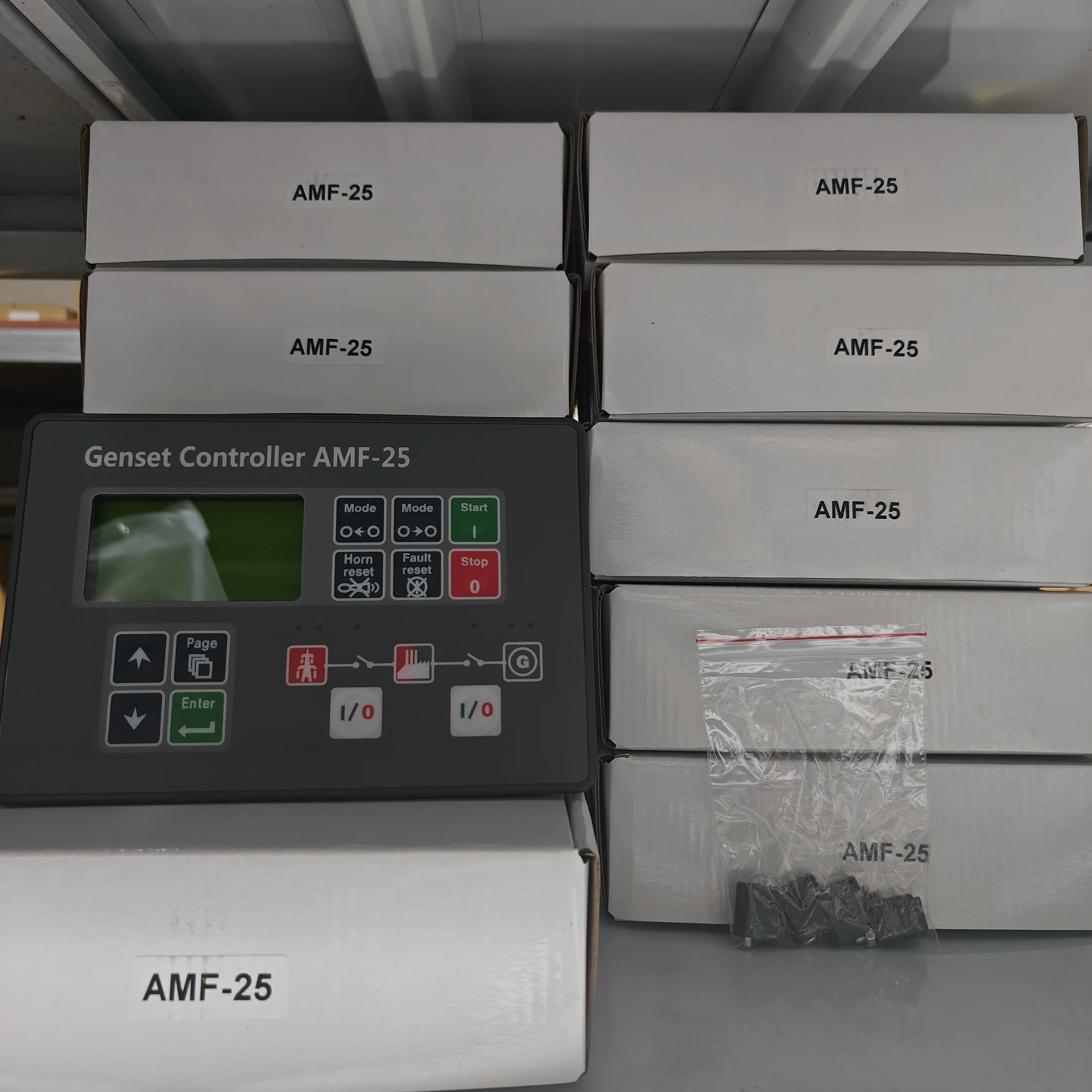 AMF20 AMF25 diesel generator set controller with original ATS module unit clear LCD display(Factory Straight)