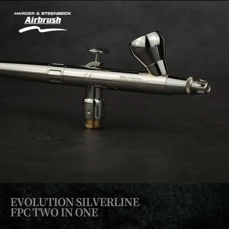 HARDER & STEENBECK 126103 EVOLUTION SILVERLINE FPC 2 in 1 GRAVITY FEED AIRBRUSH