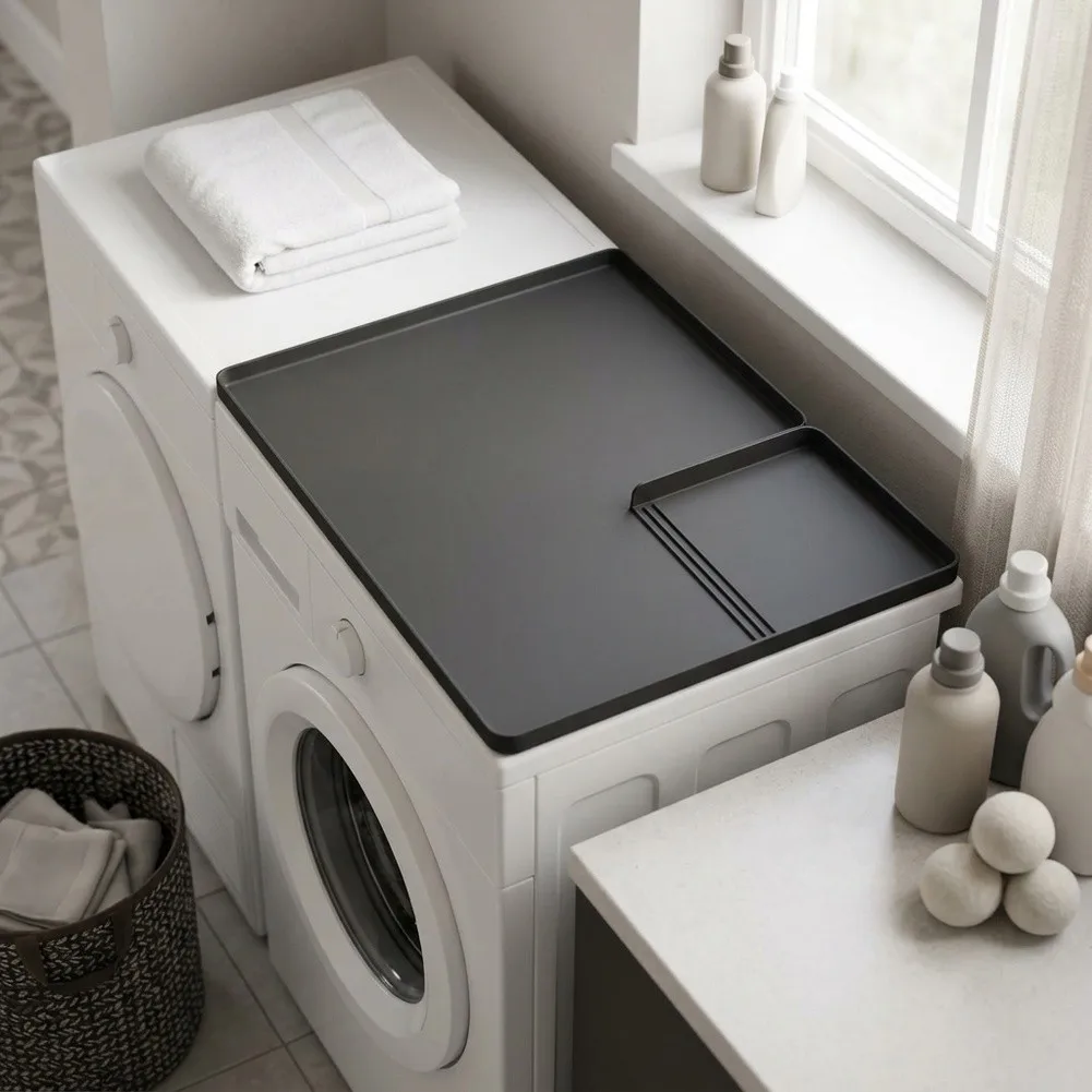Non Slip Laundry Pad Silicone Washer Mat Home Appliance Spill Protection Layer Heat Resistant Texture Easy To Clean Finish