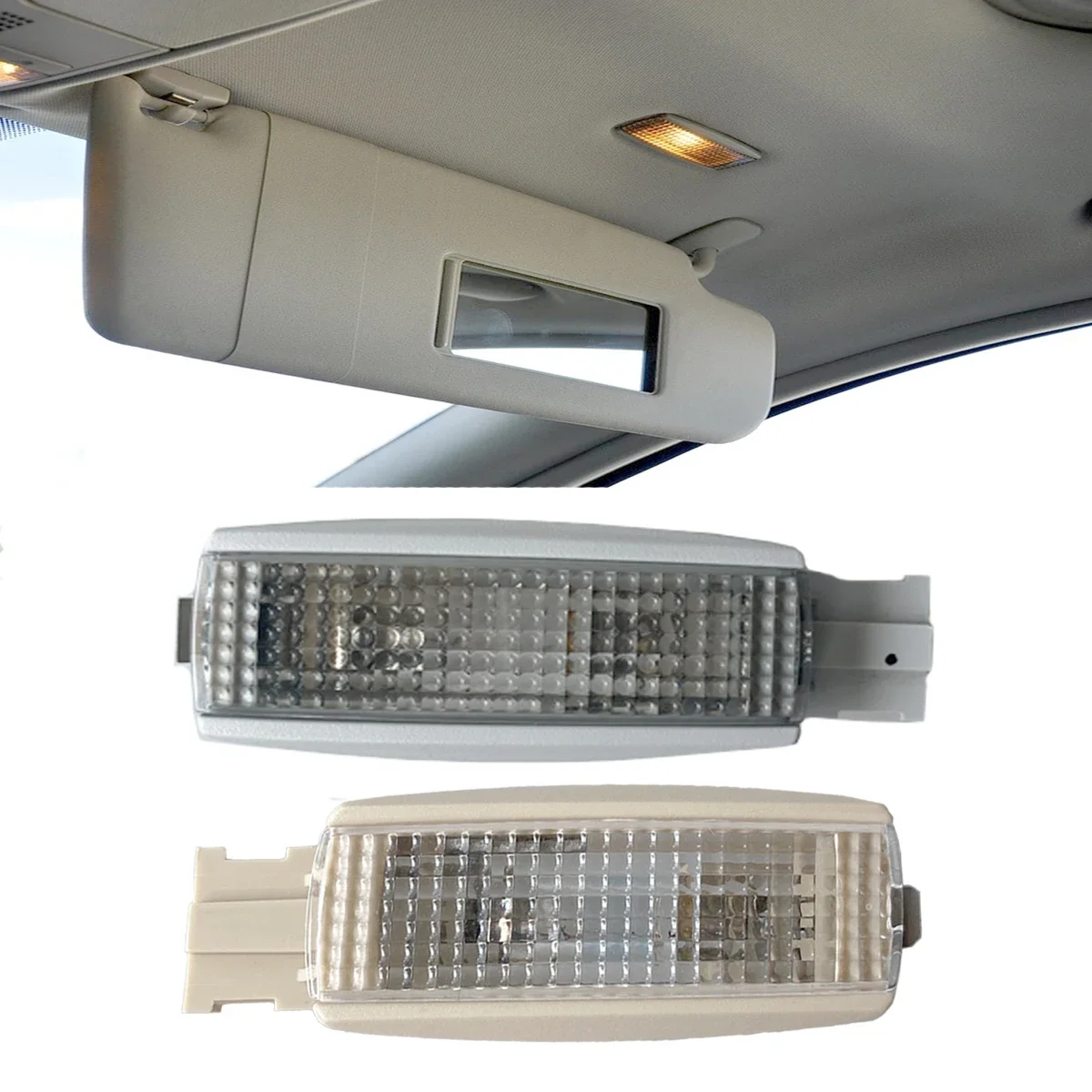 

GEFENSI 1PC Sunvisor Makeup Light Lamp For VW Golf 4 Bora Jetta MK4 Passat B5 Touran Polo 9N Beetle Skoda Superb 1 Seat Toledo 3