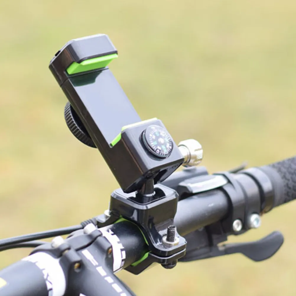 1Pcs Phone Holder Bike Cellphone Fixed Support Rotatable Compass Design Anti-Theft Screw -8.5cm Adjustable for 4-6 Inch