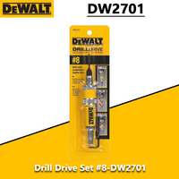 DEWALT DW2701 #8 Drill Drive Set Drill Flip Drive Complete Unit 2 in 1 Countersink Wood Drill Bit 8mm Accessories