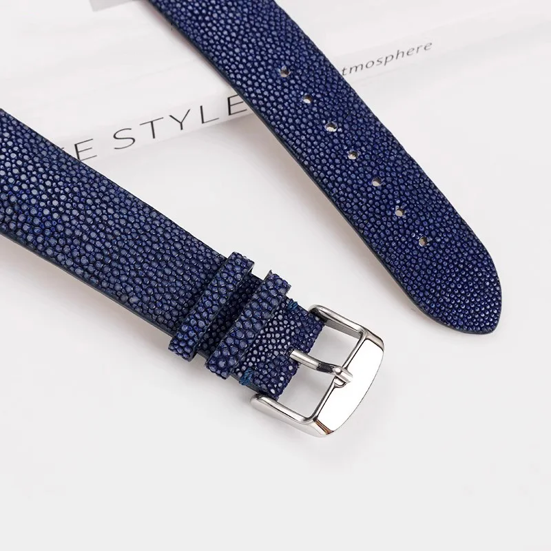 16mm 20mm 22mm high-quality Devil Pearl Fish Skin watchband For Huawei TISSOT Omega Mido Men-Women strap bracelet Accessories