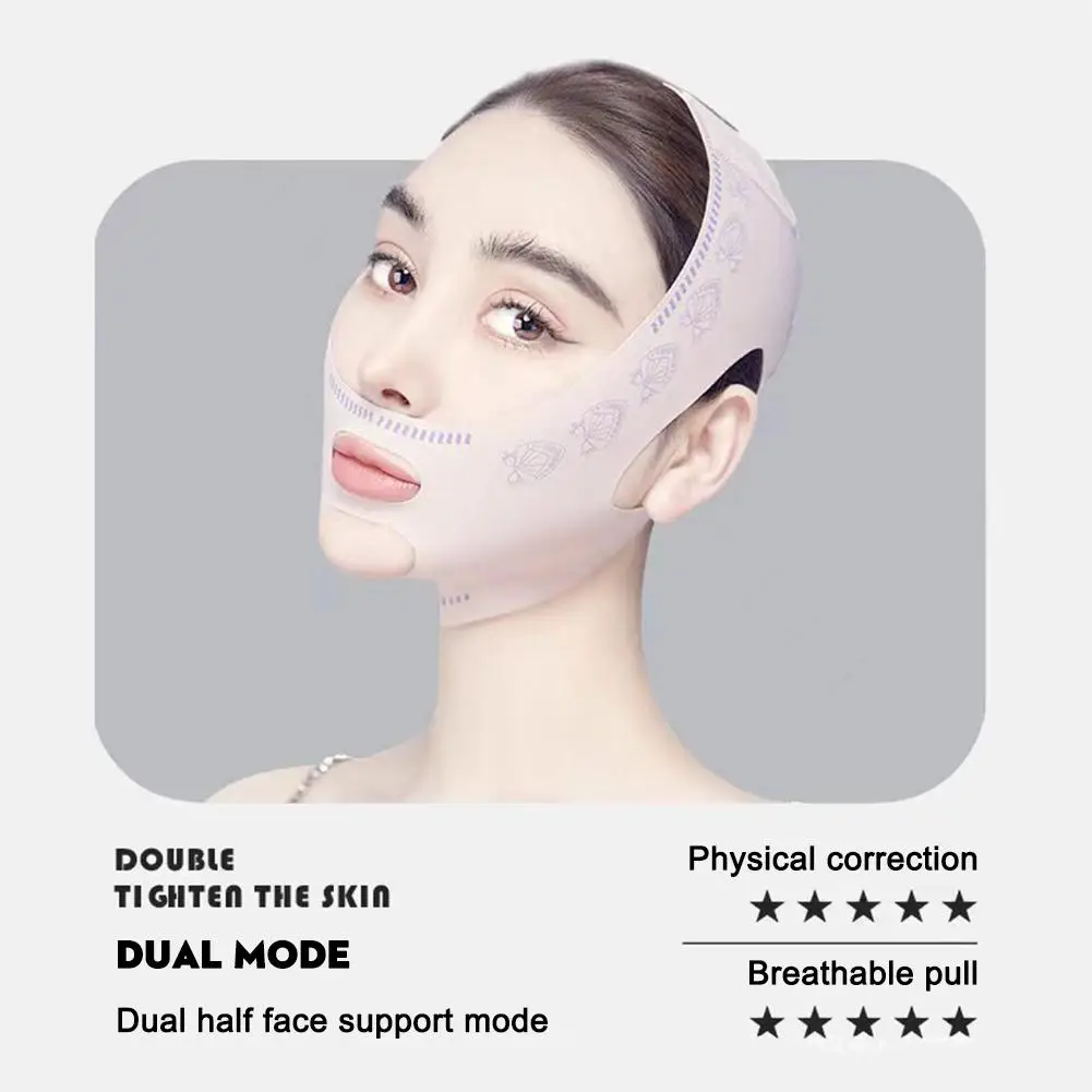 Hot traspirante V Face Band Cheek Lift Up Face maschera fasciatura sottile riduce il doppio mento rughe viso V-Line Shaping Anti fasciatura S6Y8