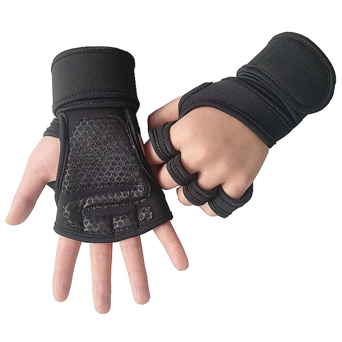 XL Training Sport Gloves for Men Women Workout Gloves Fitness Body Building Weightlifting Gym Hand Wrist Gloves Black B