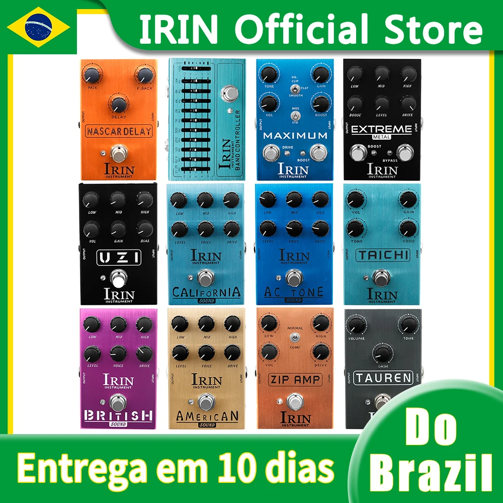 IRIN Guitar Effect Pedal Overdrive Distortion Speakers Analog Classic British Rock Effect Electric Bass Guitar Pedal True Bypass