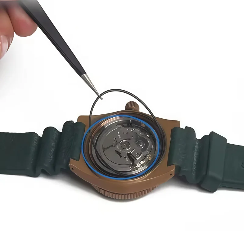 Uhrengehäuse O-Ring Dichtung Wasserdichtes Ölbox Uhrenkrone O-Ring Dichtung Silikonfett Schmiermittel Reparaturwerkzeug – Detail 2