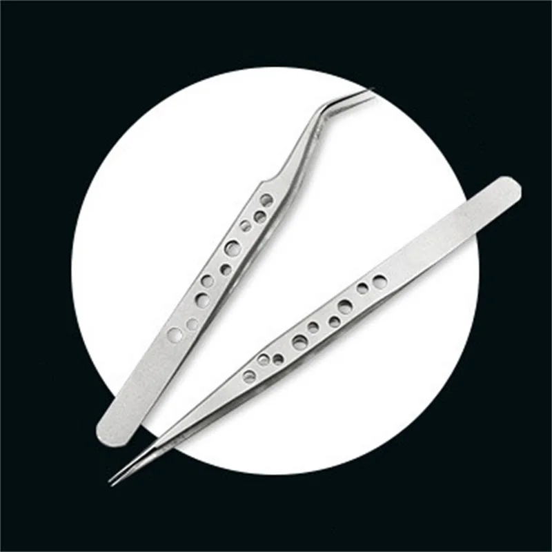 

ESD-11/15 Industrial Tweezers Electronics Anti-Static Curved Straight Tip Precision Stainless Forceps Phone Repair Tools