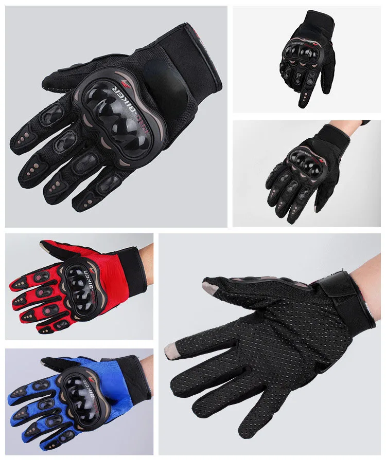 Motorcycle Gloves Men\'s Motorcycle Gloves Breathable Closed Finger Racing Gloves for Outdoor Sports Crossbike Riding bicicleta