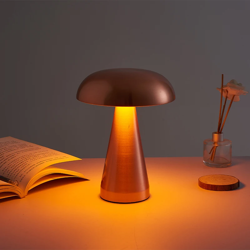 LED Mushroom Light with Battery Touch Dimmable USB Rechargeable for Dining Table Bedroom, Best Choice for Mother\'s Day Gifts