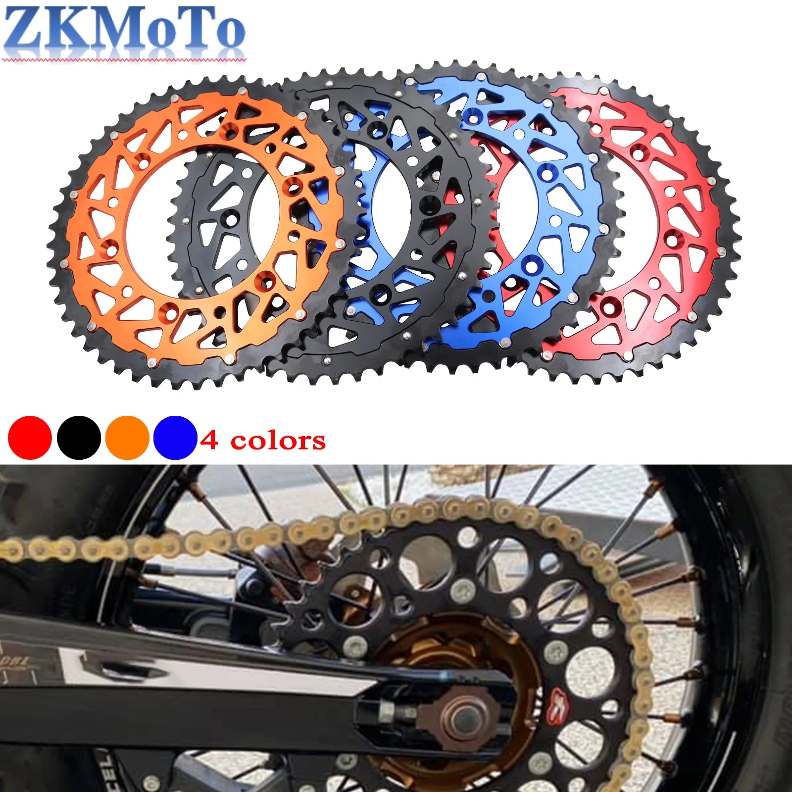 

Motorcycle 50T 52T CNC Rear Chain Plate For KTM SX SXS EXC XC XCW EXE SXF EXCF XCF MXC SMR SMC 125-530 560 620 640 660 690 790